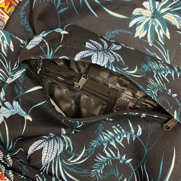 Vans Backpack Old Skool H2O Black Green Floral New With Tags